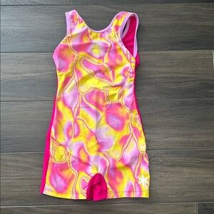 Snowflake Designs Gymnastics/Dance Biketard - Lemonade - CM